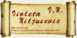 Violeta Miljušević vizit kartica
